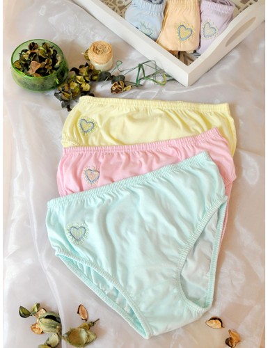 Dahab COLLECTION 3pk Colored Pure Cotton Brief